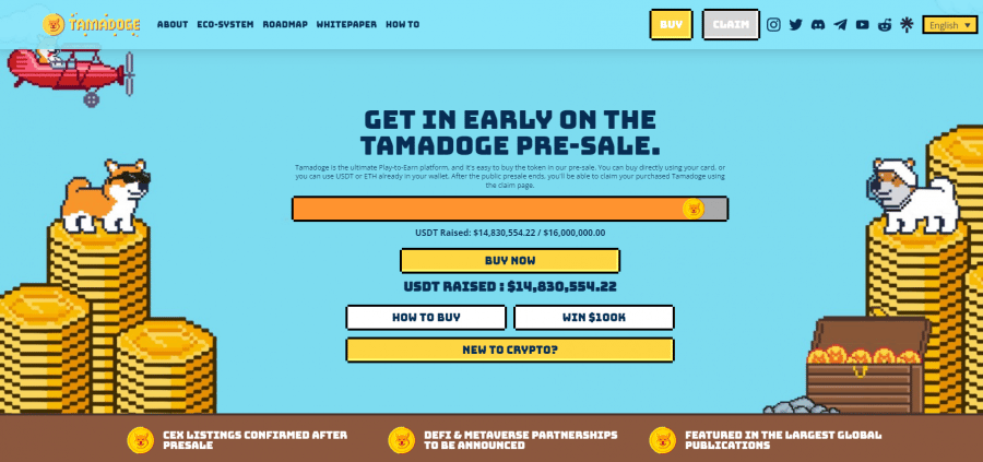 Tamadoge – Best Meme Play to Earn Platform 2022