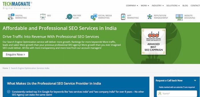 Techmagnate is an excellent SEO agency in India for global SEO