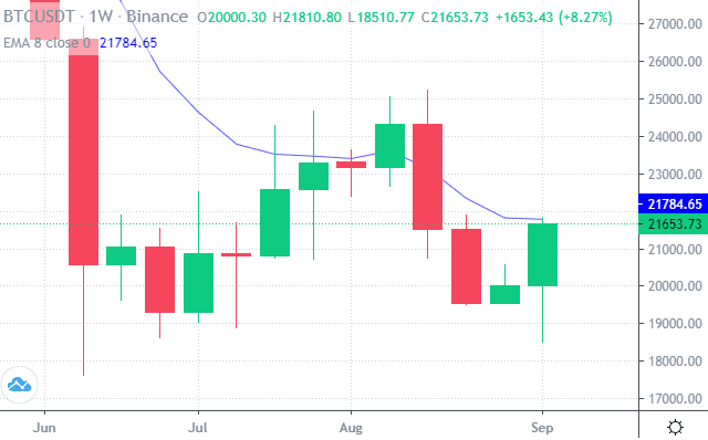 Bitcoin price chart weekly