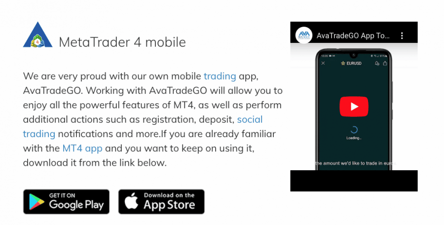 AvaTrade mobile app