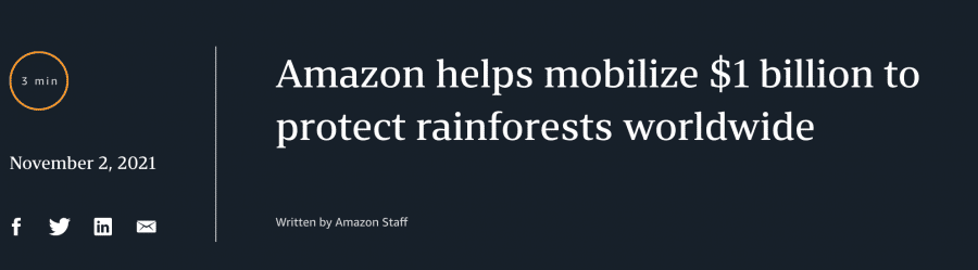 ESG investing Amazon