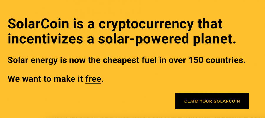 SolarCoin crypto เหรียญคริปโตพลังงานสะอาด 