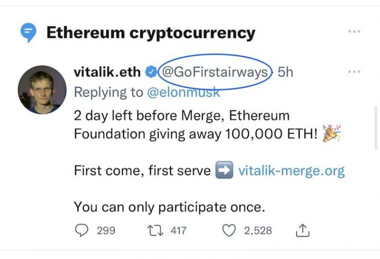 twitter hack after the merge of ethereum