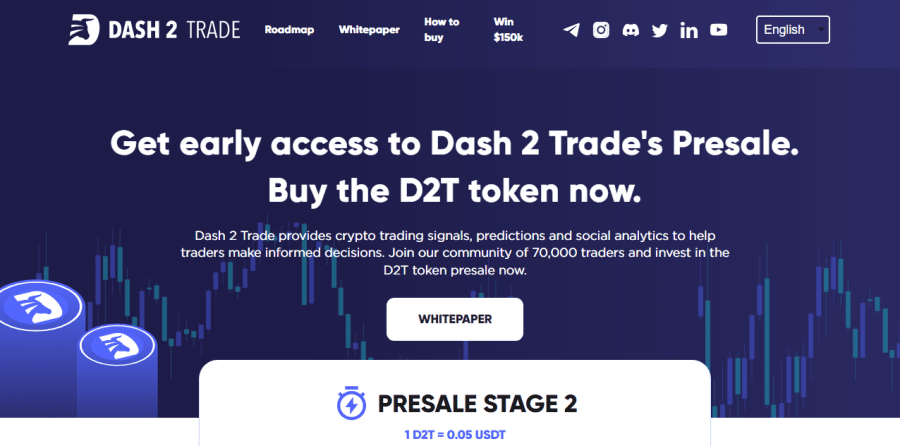 Dash 2 trade homepage