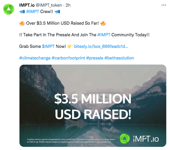 IMPT $3.5m raised