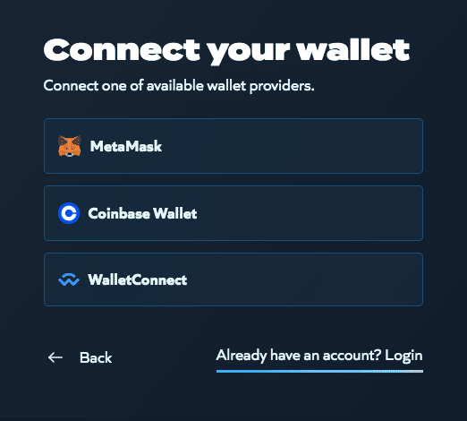 MetaMask connect on Cocky