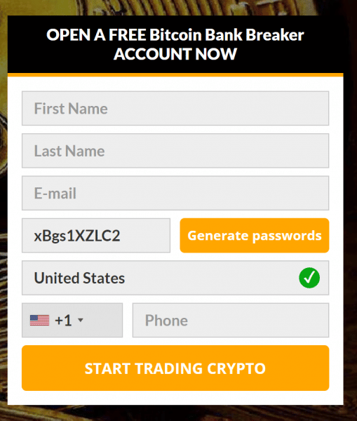 Sign Up for Bitcoin Bank Breaker