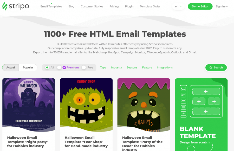 Stripo email templates