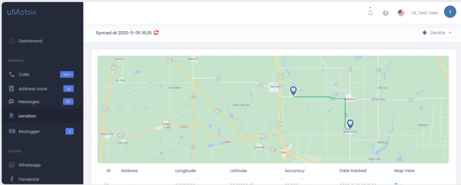 uMobix GPS Location Tracking
