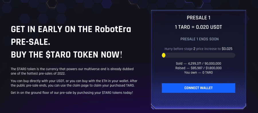 RobotEra โปรเจกต์ nft ราคาถูกที่สุด