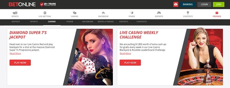 BetOnline Live Casino Promotions