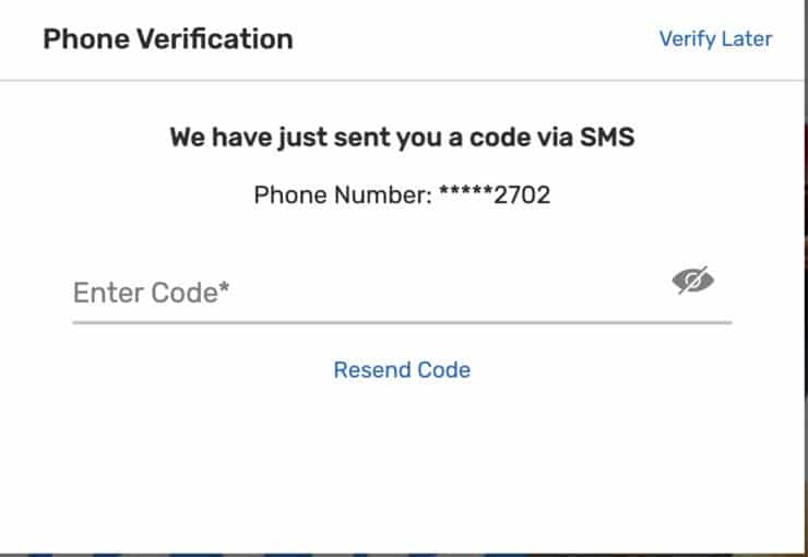 Bovada Phone Verification