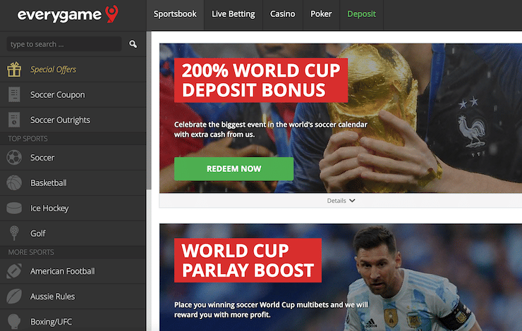 online world cup betting