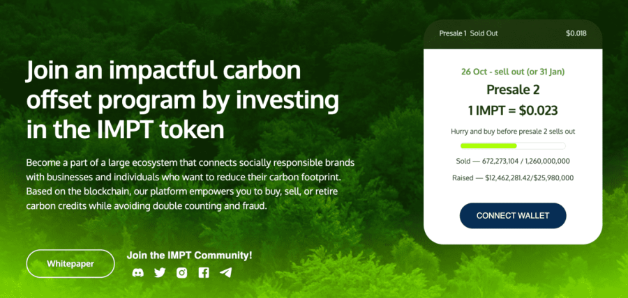 IMPT carbon credits platform