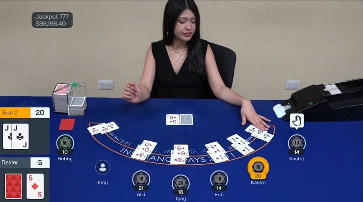 Live Casino Blackjack Table
