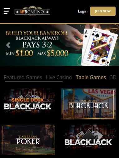 MyB Casino Blackjack App