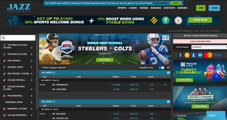 Jazz sportsbook betting platform