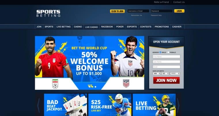 SportsBetting.Ag platform
