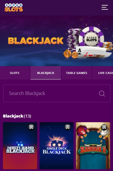 Super Slots Casino Real Money Blackjack App