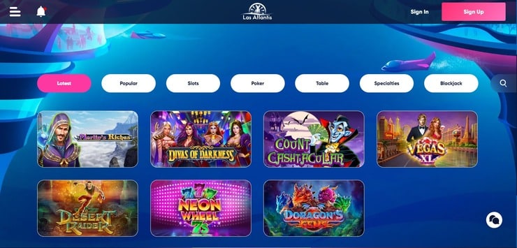 Las Atlantis homepage