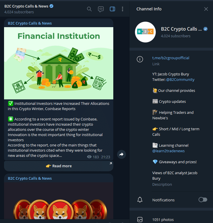 Canale de investiții Bitcoin pe Telegram