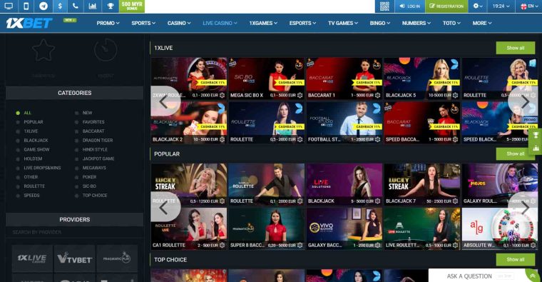 1xbet - Best Live Online Casino Taiwan Has to Offer