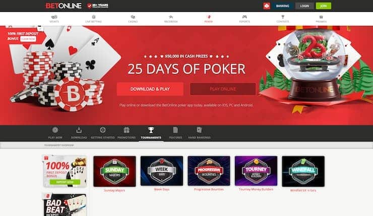 BetOnline Pennsylvania Online Poker Sites