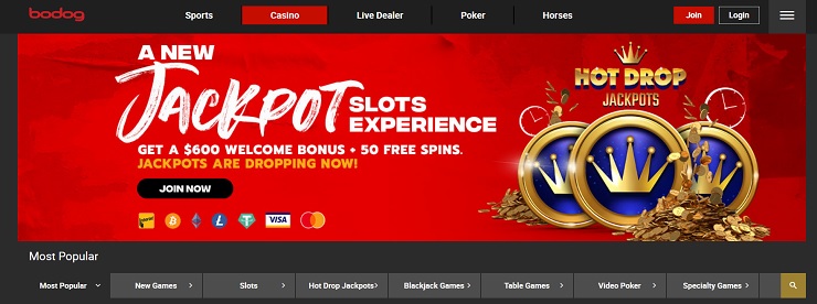 Bodog Casino Canada Homepage