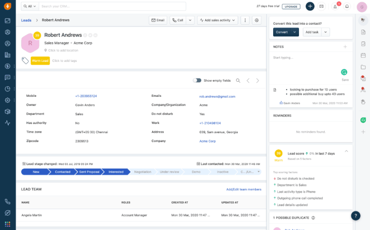 Freshsales open source CRM