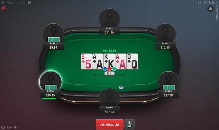 Poker Table at BetOnline