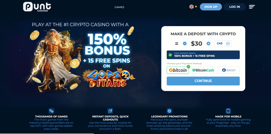 Punt Casino Best Bitcoin Casino With Instant Withdrawal