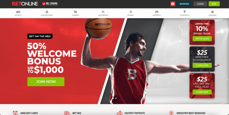 BetOnline - أفضل مواقع المراهنات الرياضية العربية