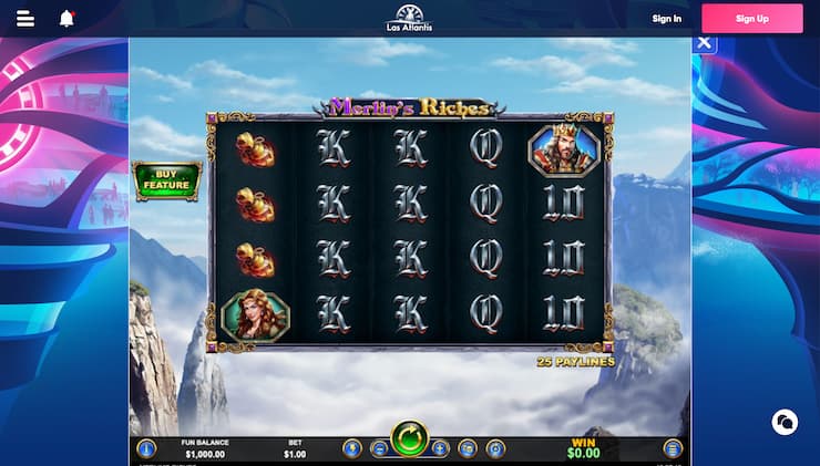 Las Atlantis Merlin's Riches Slot