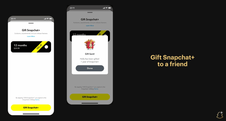 Snapchat Launches Three New Features and Gift Subscriptions