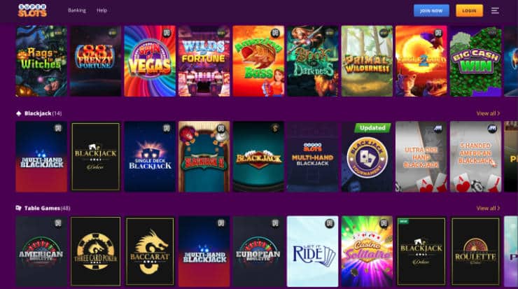 SuperSlots Casino Games
