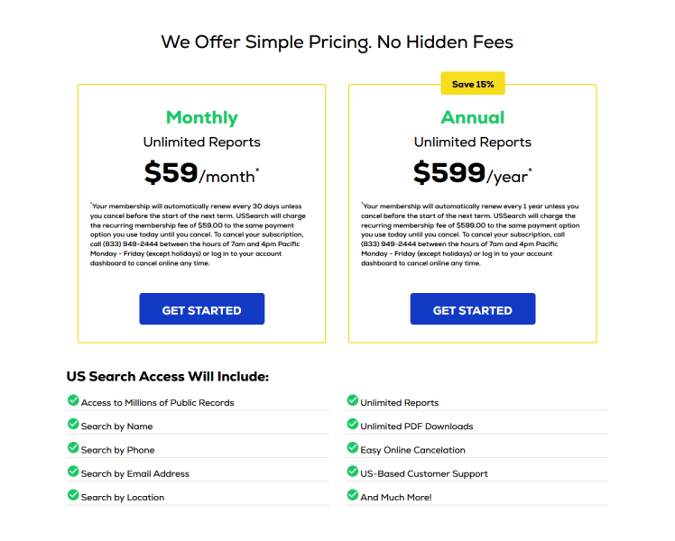 US Search Pricing