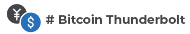Logo del fulmine di Bitcoin