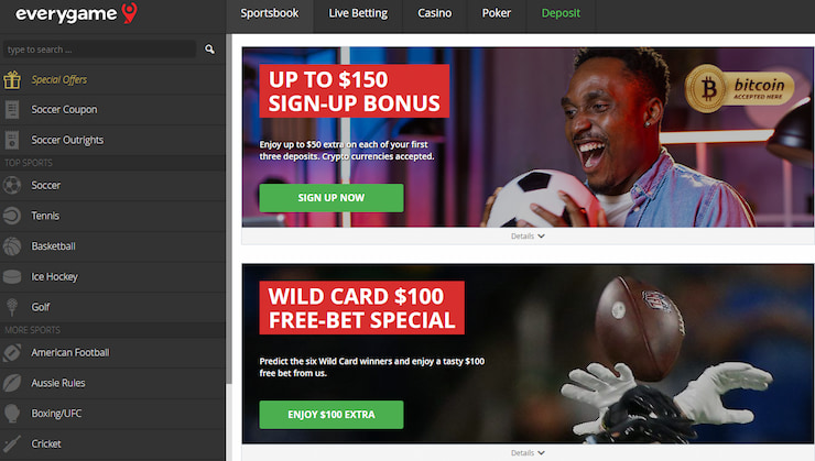 Everygame top offshore sports betting site