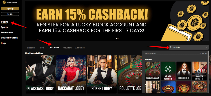 Lucky Block Live Casino