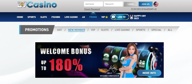Malaysia Casino Bonus - B9Casino