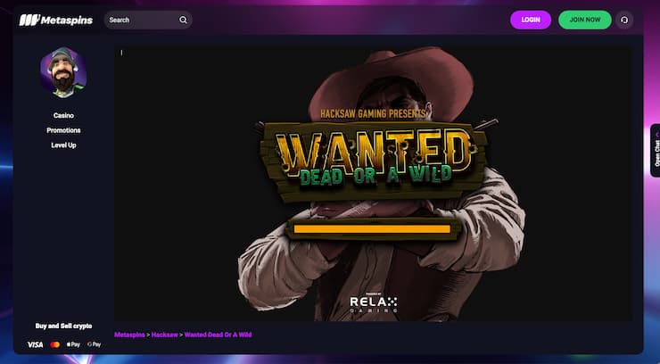 MetaSpins Casino Wanted Dead or a Wild Slot