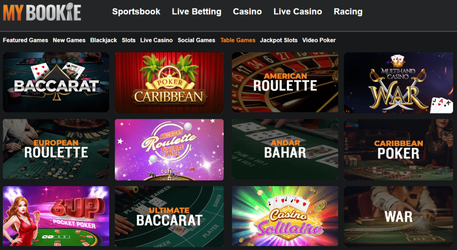 MyBookie Online Roulette