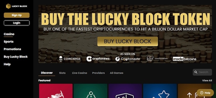 Register at Lucky Block_Step 1