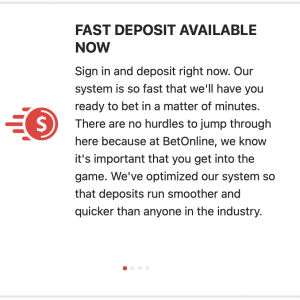 BetOnline deposit options