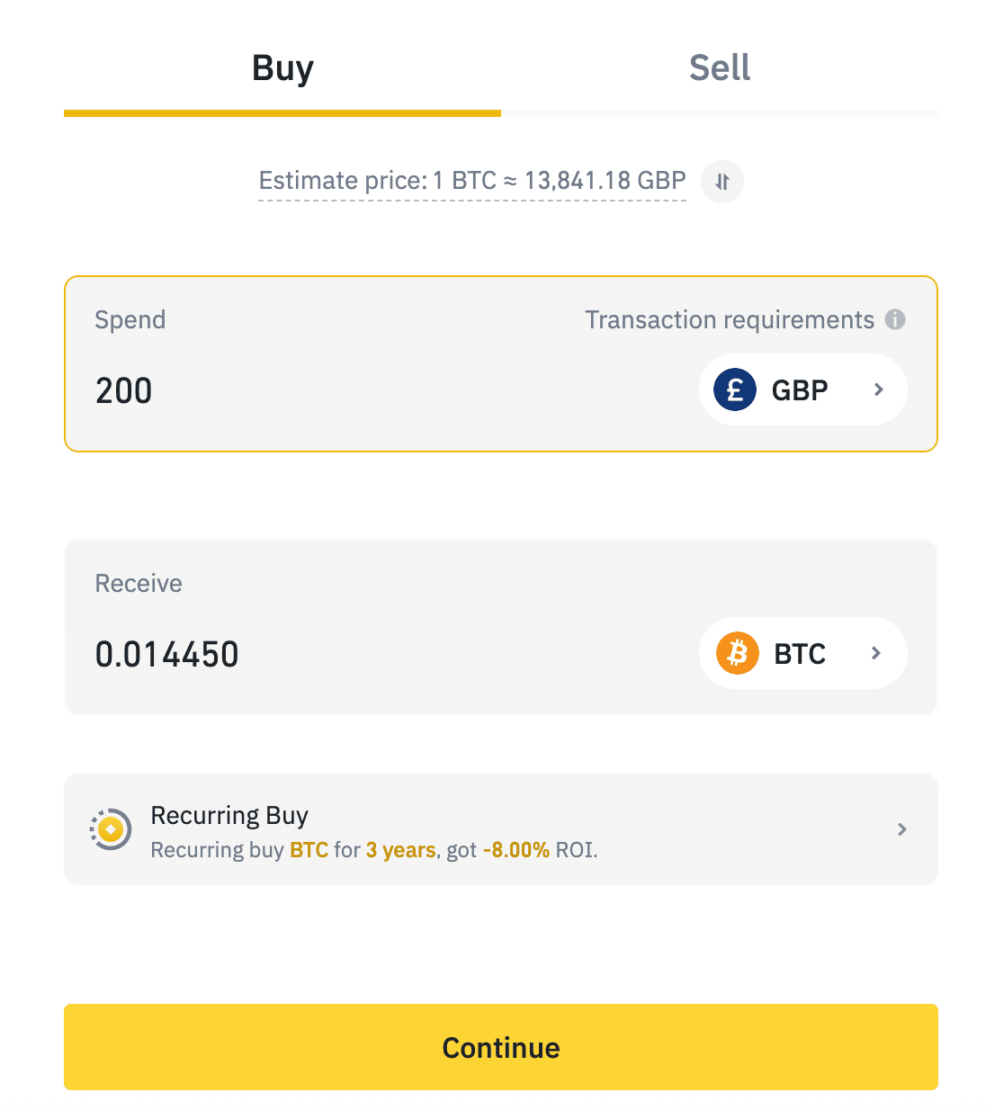 buy bitcoin with debit card at Binance 