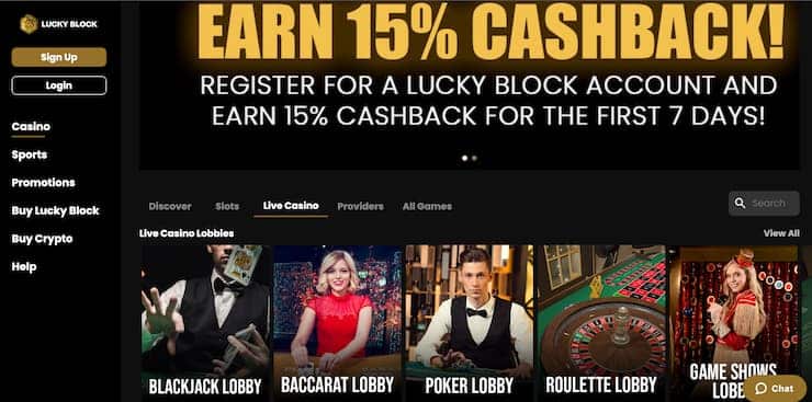 lucky block - best canada live casinos