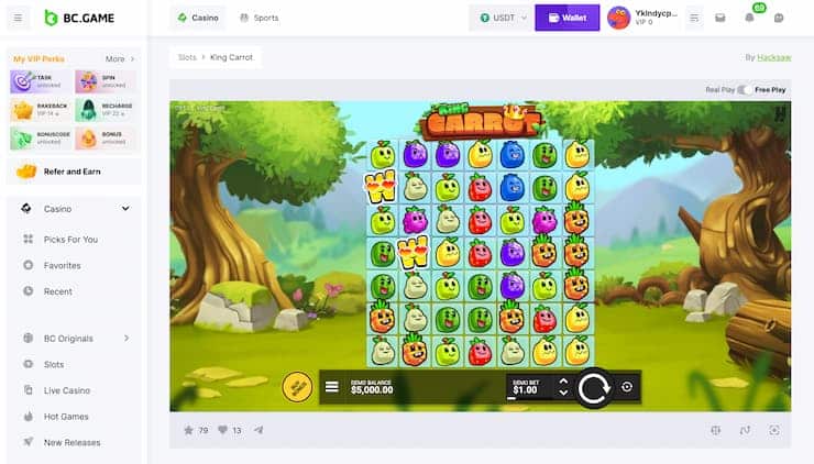 Play King Carrot Slot on BC.Game