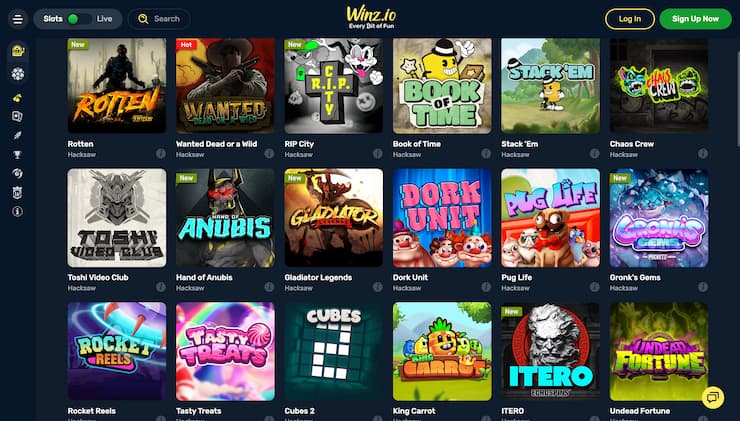 Winz Casino Hacksaw Gaming Games