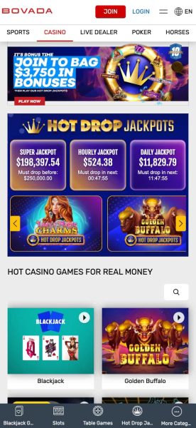 Bovada Best TX Casino App