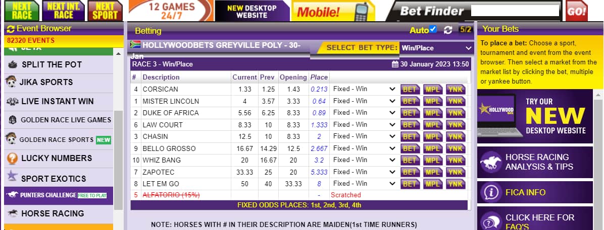 Hollywoodbets sports betting